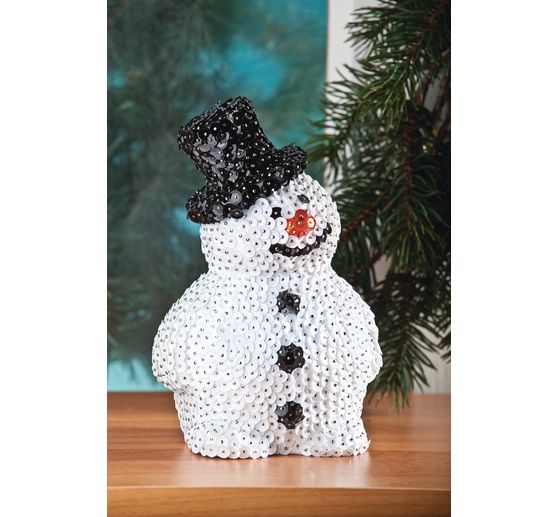 Styroporform Schneemann mit Hut, 17 cm