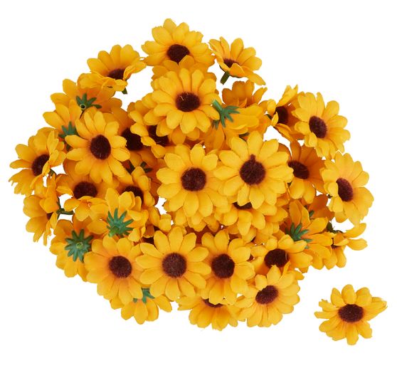 VBS Mini-Sonnenblumen Blüte, ca. Ø 4 cm, 50 Stück
