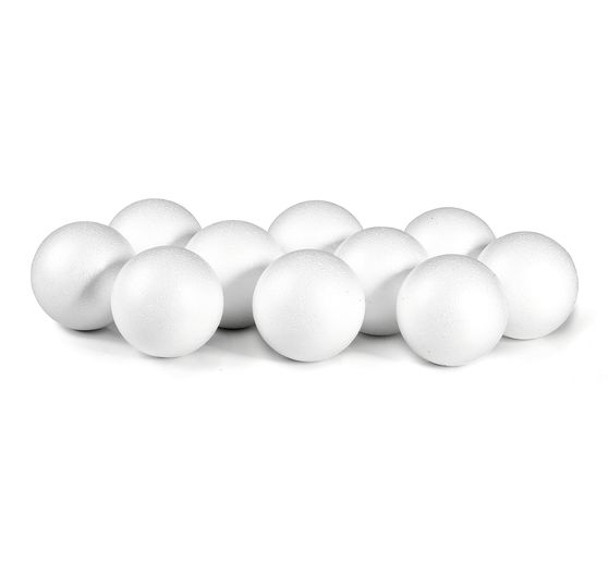 VBS Polystyrene ball, Ø 3 cm, 10 pieces