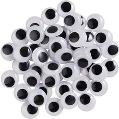 Lot de 50 yeux mobiles de 8 mm pour activités manuelles