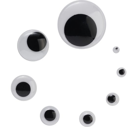 VBS Wobbly eyes to glue on "Round", 6 mm, 3.000 pieces