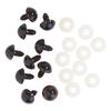 Bear eyes brown, Ø 15 mm, 10 pieces
