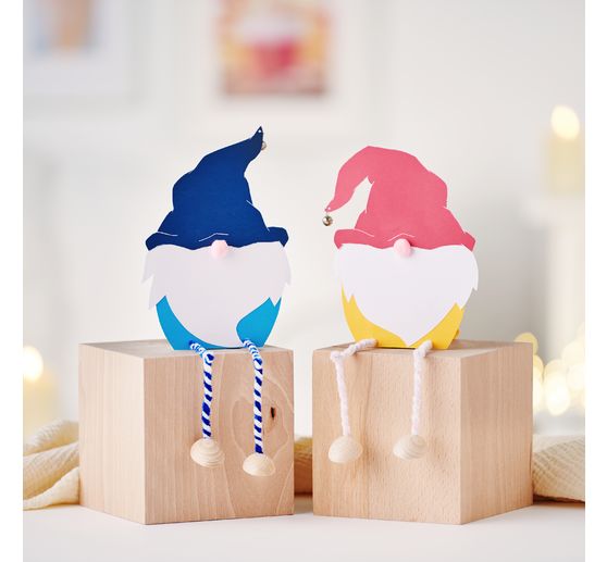 Holzfüße mit Bohrung, 4 Stück