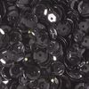 Sequins métall., bomb. env.1400 pc., env. Ø6 mm, Argent Noir