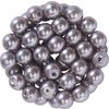 Perles de cire de verre, Ø 6 mm, 55 pièces Gris foncé