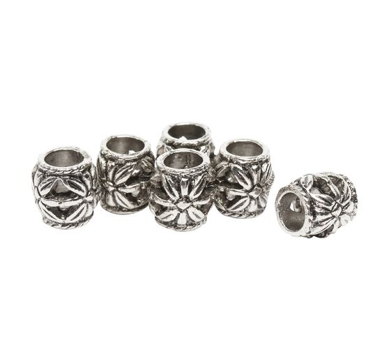 Metal bead "Flower", 6 pieces