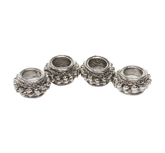 Perles bijou métal « Rond », 4 pc.