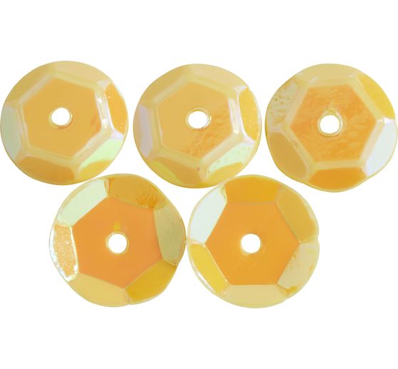 Sequins bombés, irisés, Ø 6 mm