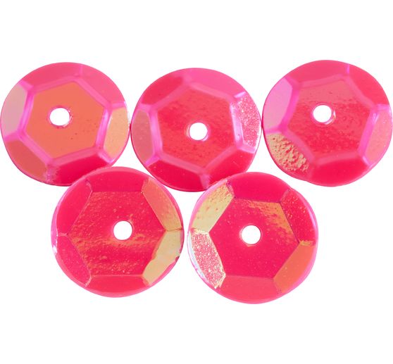 Sequins bombés, irisés, Ø 6 mm