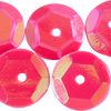 Sequins bombés, irisés, Ø 6 mm Rose fuchsia