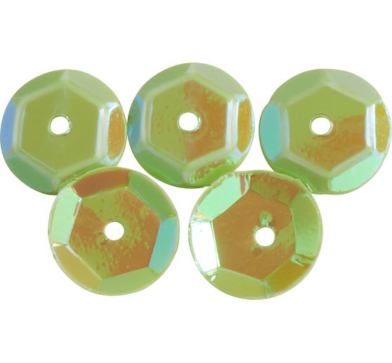 Sequins bombés, irisés, Ø 6 mm