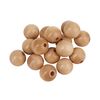Perles en bois, Ø 14 mm, env. 20 pc. Naturel