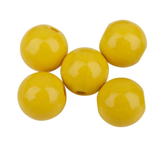 Perles en bois, Ø 15 mm