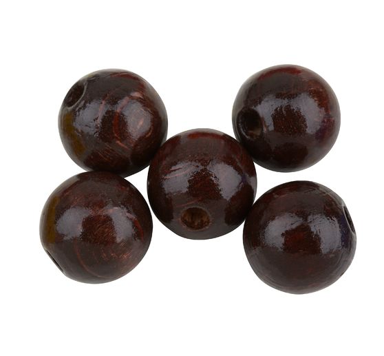 Perles en bois, Ø 15 mm