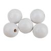 Perles en bois, Ø 15 mm Blanc