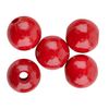 Perles en bois, Ø 10 mm, 50 pc. Rouge