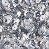 Sequins domed, metallic Silver-Metallic