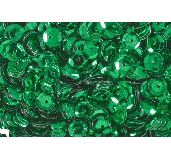 Sequins métall., bomb. env.1400 pc., env. Ø6 mm, Argent
