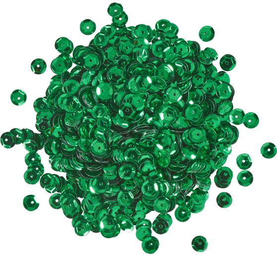 Sequins métall., bomb. env.1400 pc., env. Ø6 mm, Argent