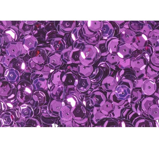 Sequins métall., bomb. env.1400 pc., env. Ø6 mm, Argent