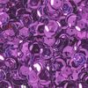 Sequins métall., bomb. env.1400 pc., env. Ø6 mm, Argent Pourpre métallisé