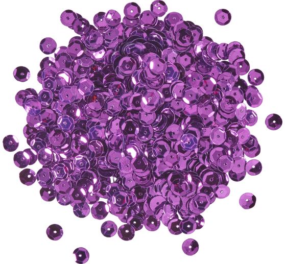 Sequins métall., bomb. env.1400 pc., env. Ø6 mm, Argent