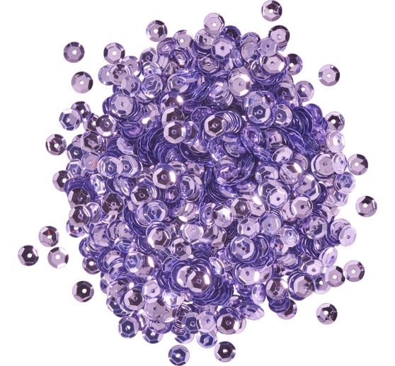 Sequins métall., bomb. env.1400 pc., env. Ø6 mm, Argent