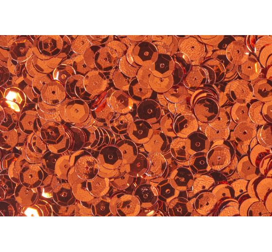 Sequins métall., bomb. env.1400 pc., env. Ø6 mm, Argent
