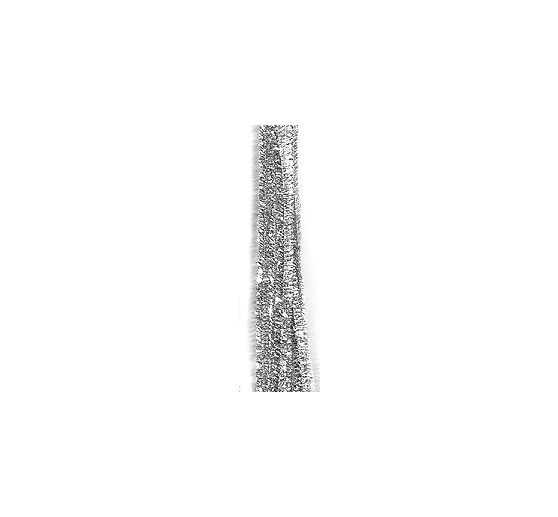 Fil chenille VBS « Argent », Ø 8 mm, 50 cm, 10 pc.