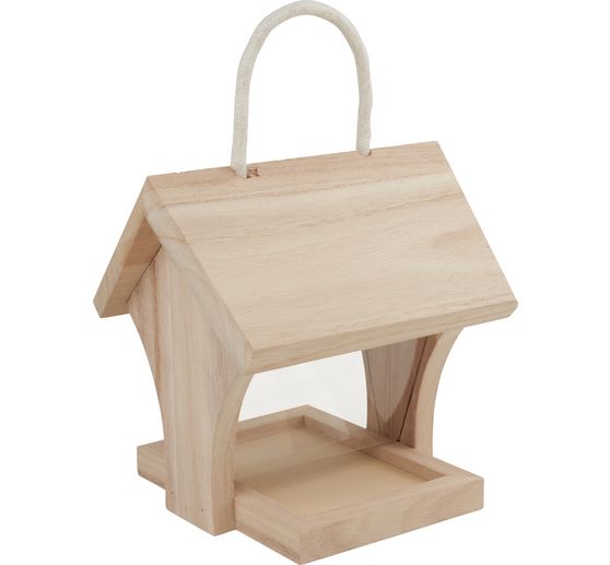 VBS Mangeoire pour oiseaux en bois, env. H 15x l 17x P 14,5 cm - VBS Hobby