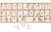 VBS Holz-Buchstabensortiment, 156 weiße Buchstaben