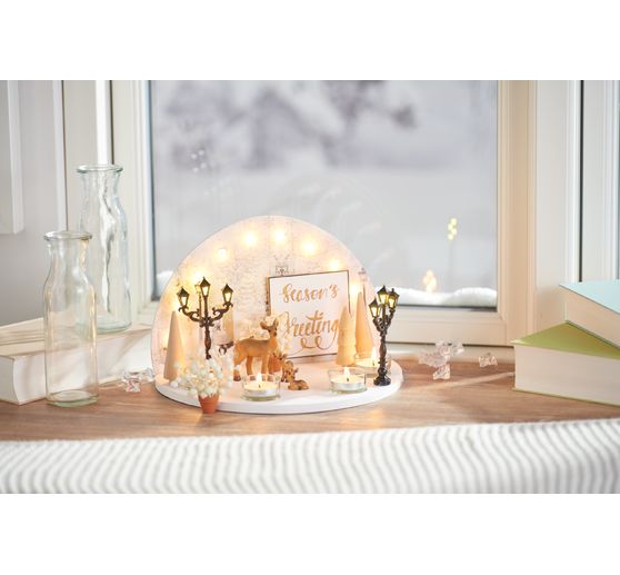 Arc lumineux avec 4 supports pour bougies à chauffe-plat