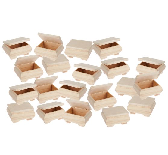 Boîtes en bois VBS « Forme renflée », 20 pc.