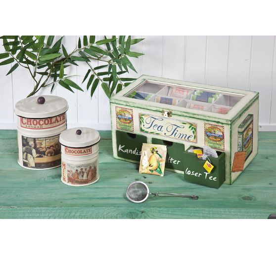 VBS Teebox mit 3 Schüben und Sichtfenster