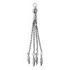 Pompon gland en métal, 10 cm, Argent vieilli Plumes