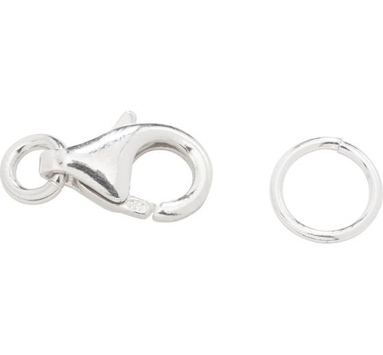 Karabinverschluss, 925er Sterling-Silber