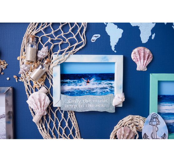 Soie de paille à motifs « Marine »