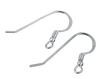 Ear hole hooks with spring, 925 sterling silverSilver