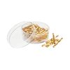 Glass pins twisted, 25 mm Gold