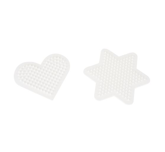Plaques Hama « Cœur & étoile », 2 pc.