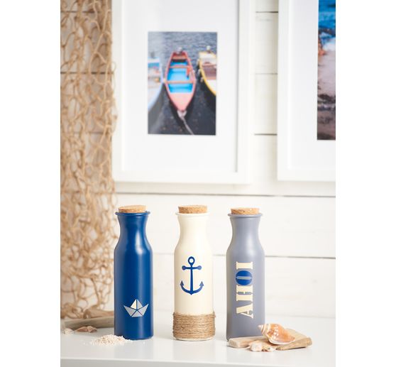 VBS Glasflaschen "Milk", 3er-Set