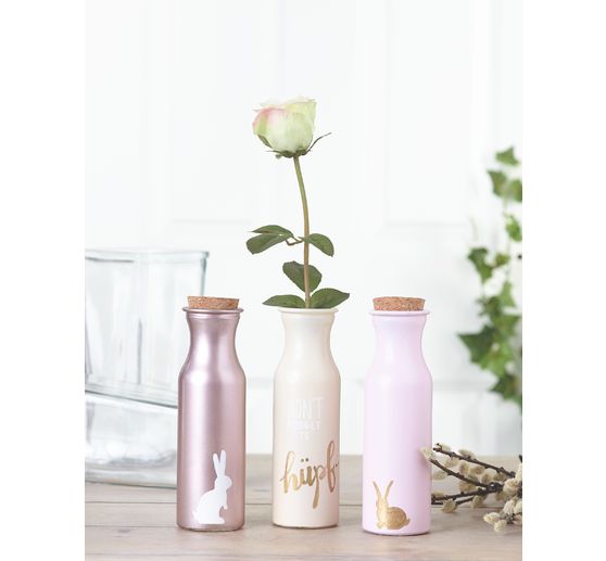 VBS Glasflaschen "Milk", 3er-Set