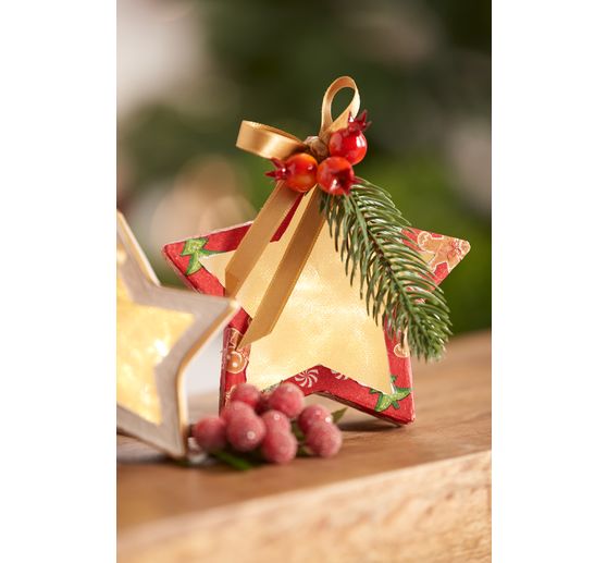 Star boxes, set of 2, Pappmachè