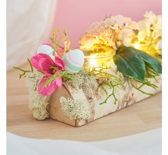 VBS Tealight holder "Birch", incl. 4 tealight jars