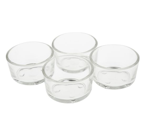 VBS Verres à bougie à chauffe-plat, 4 pc.