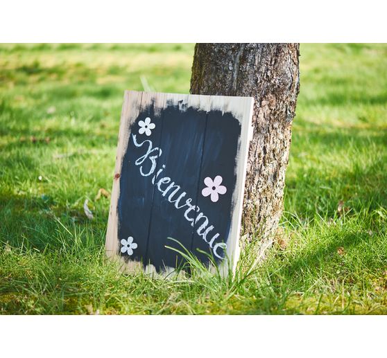 Plaque murale déco en bois VBS
