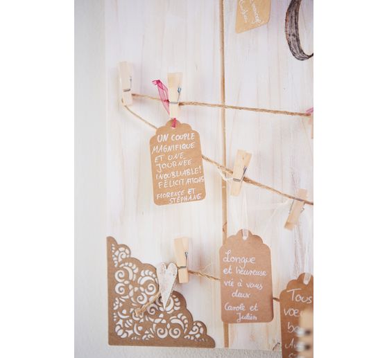 Plaque murale déco en bois VBS