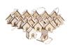 Suspensions VBS « Maisonnette », 24 pc., en contreplaqué, 6,5 x 4,2 x 6 cm