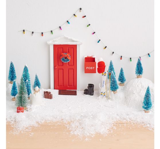 VBS Miniatur Tannenbaum, 16er-Set, beschneit