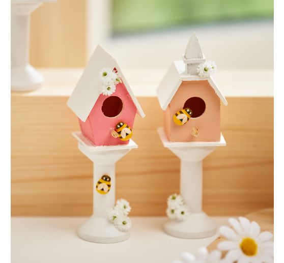 VBS Decorative birdhouses "Minis", set of 8